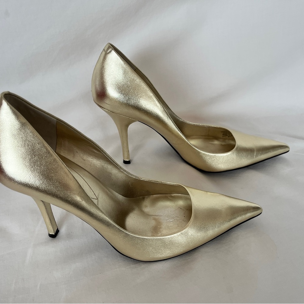 Guess Gold Stiletto Heels with Pointed Toe